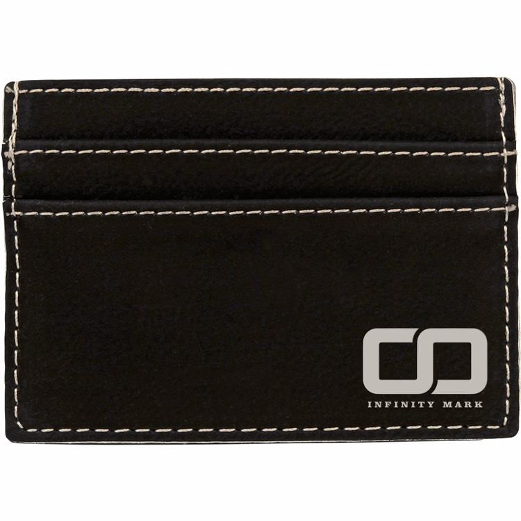 Black Leatherette Wallet Clip