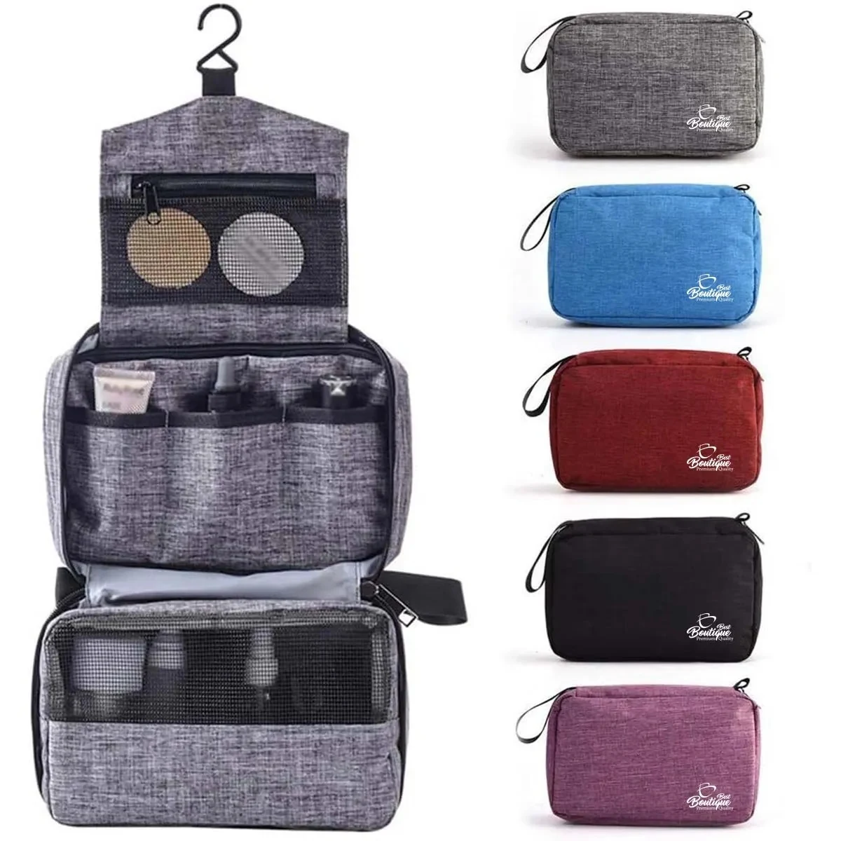 Unisex Portable Durable Foldable Hanging Travel Toiletry Bag 1