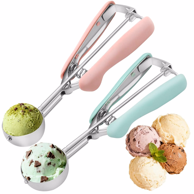Stainless Steel Ice Cream Scoop & Cookie Disher w/ Handle