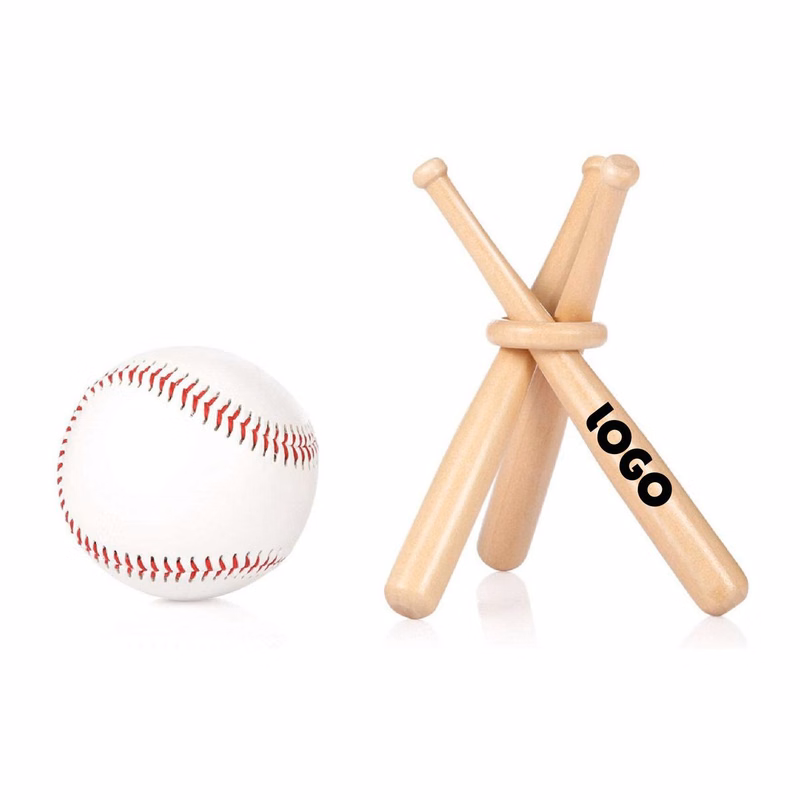 6"L Mini Baseball Bat&Wooden Circles