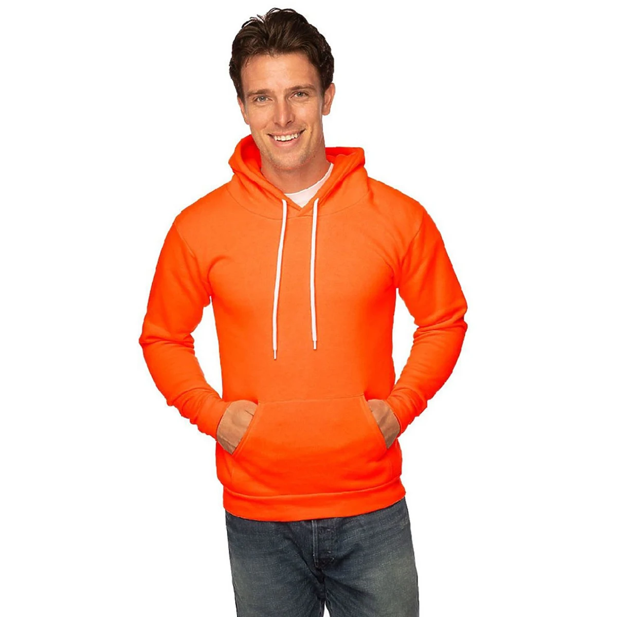 USA Made Unisex Fleece Neon Pullover Hoodie 1