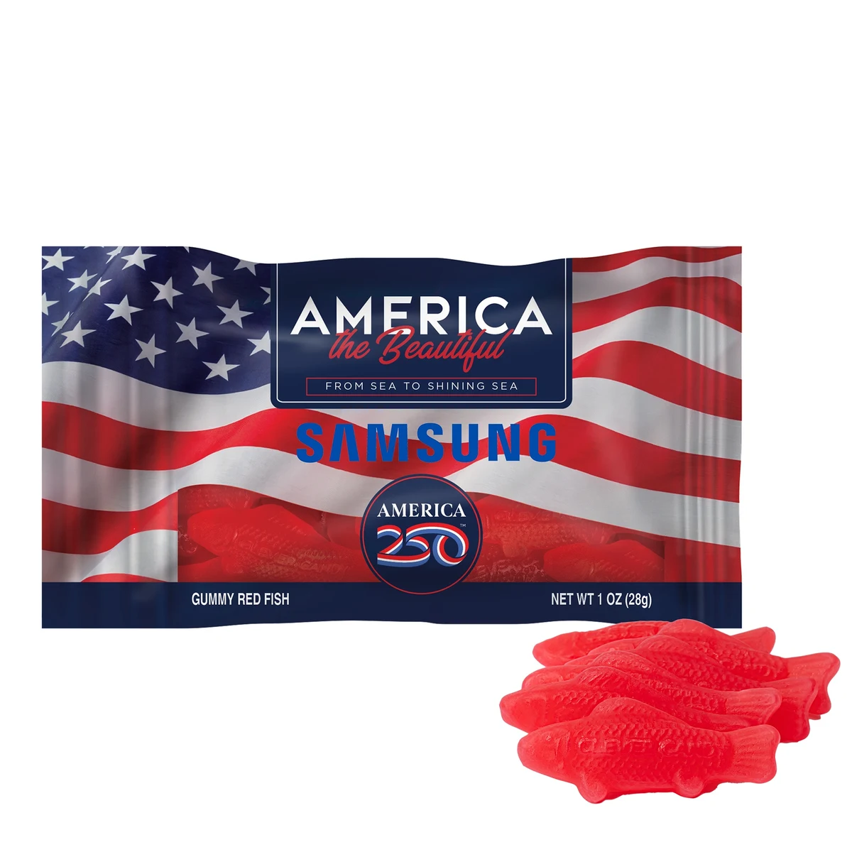 America 250- 1oz. Digibag™- Gummy Red Fish 1
