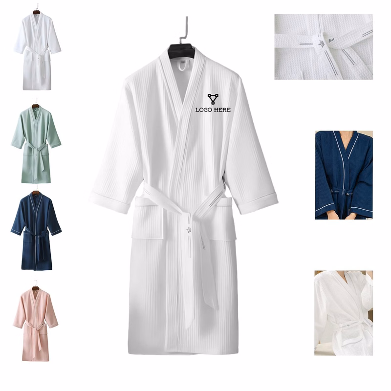 100% Cotton 66.9" Waffle Bathrobe