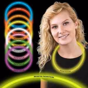 Yellow 22" Superior Single Color Light Up Glow Necklace
