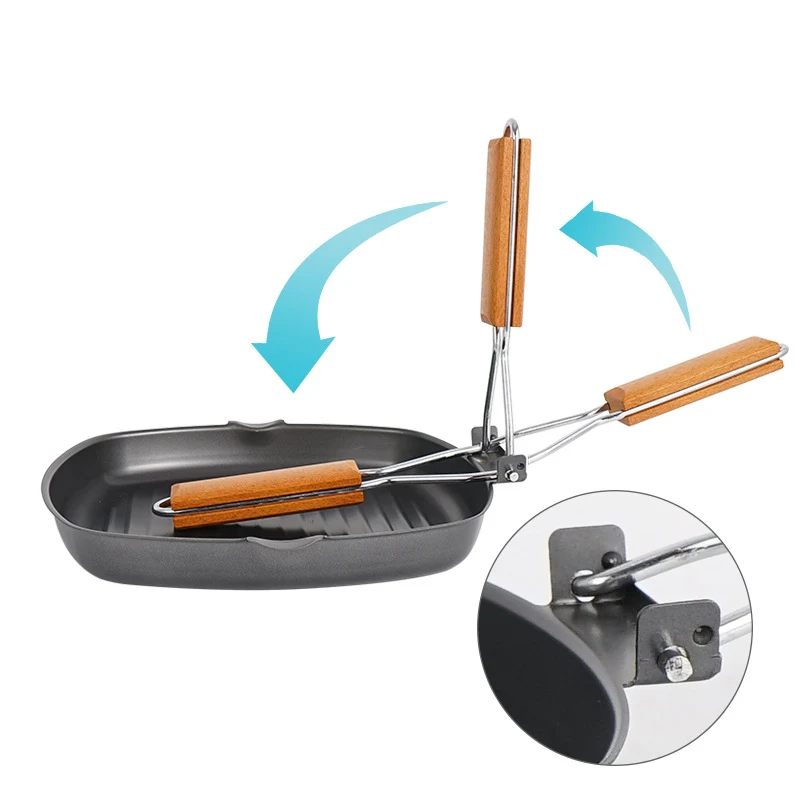 Portable Folding Camping Griddle Pan Non Stick Frying Pan 1