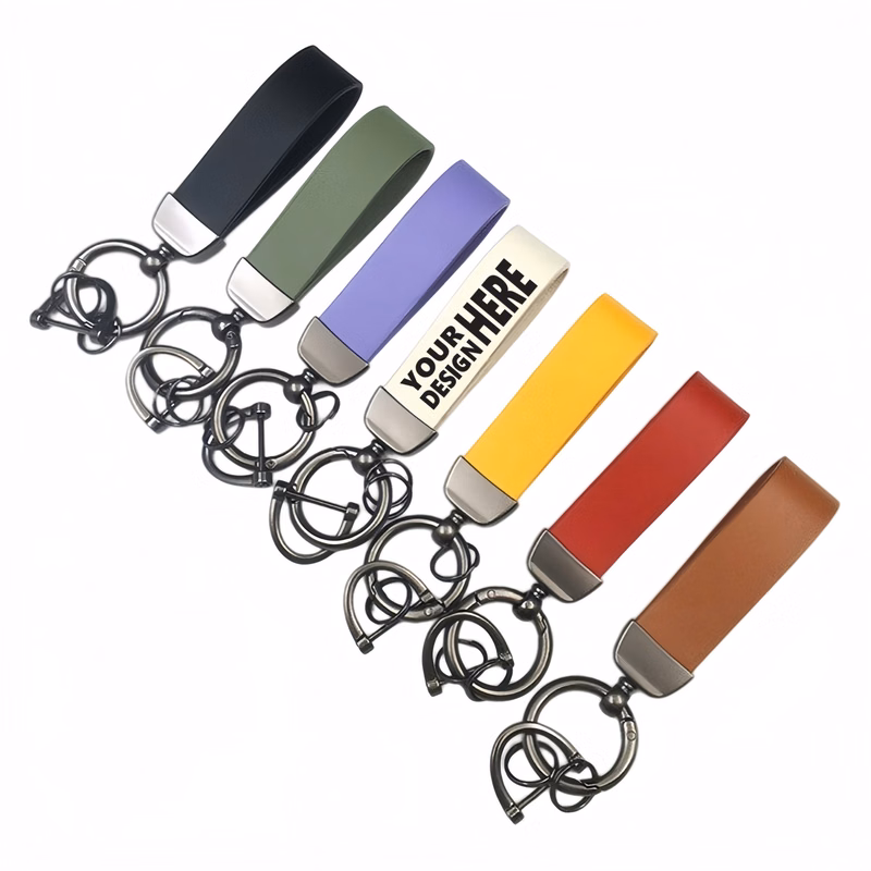 Vintage Leather Car Keychain