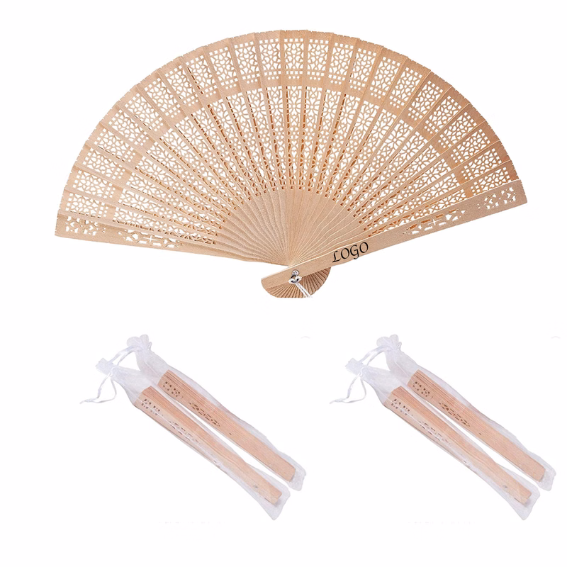 Wood Folding Fan MOQ 50PCS