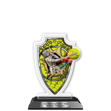 Acrylic Trophy: 6" Arrow Head, (Softball) 1