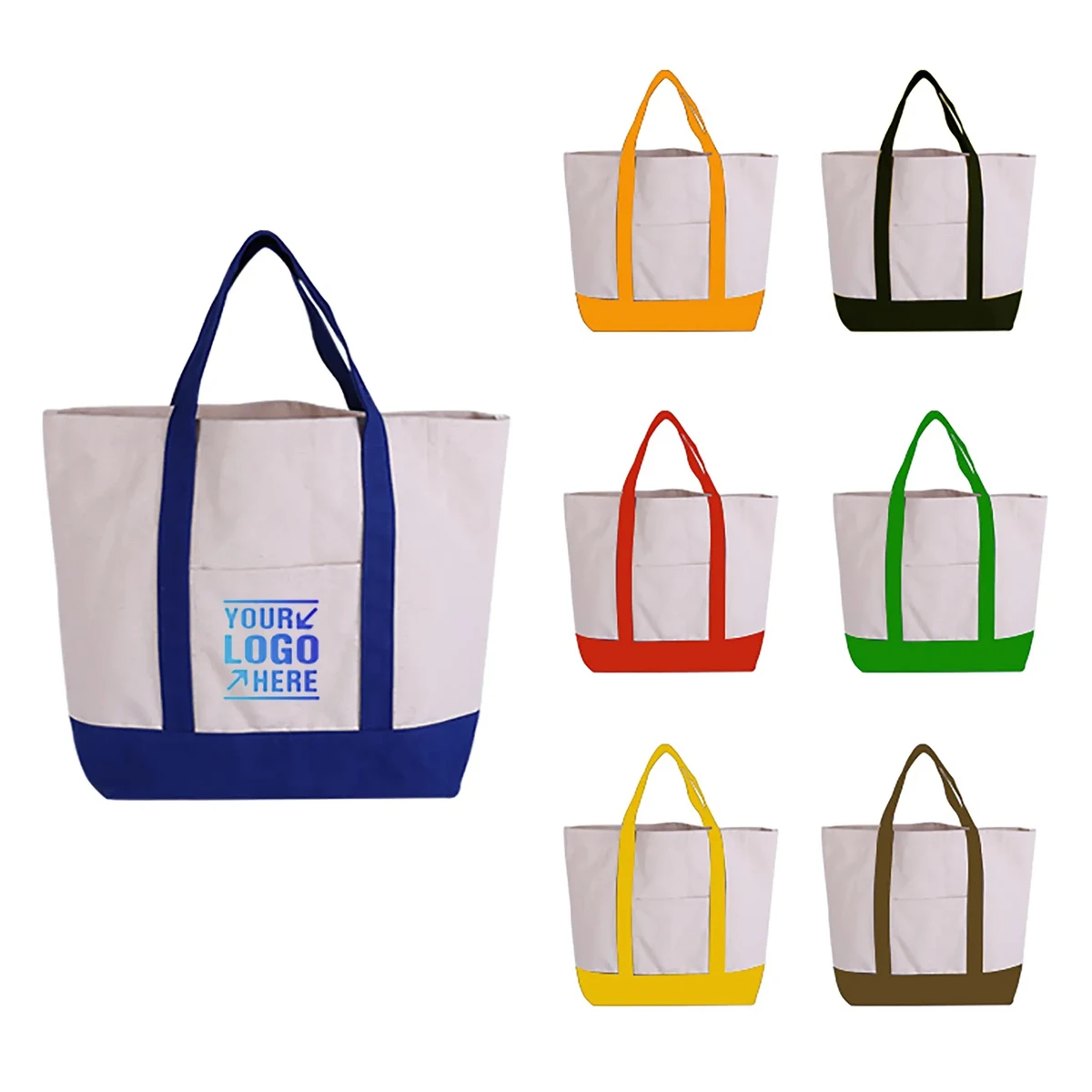 Heavy Duty Canvas Grocery Tote Bag MOQ 100PCS, custom tote bag with logo imprint 1