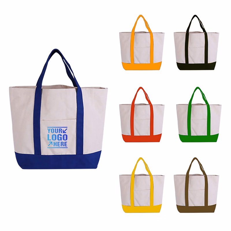 Heavy Duty Canvas Grocery Tote Bag MOQ 100PCS