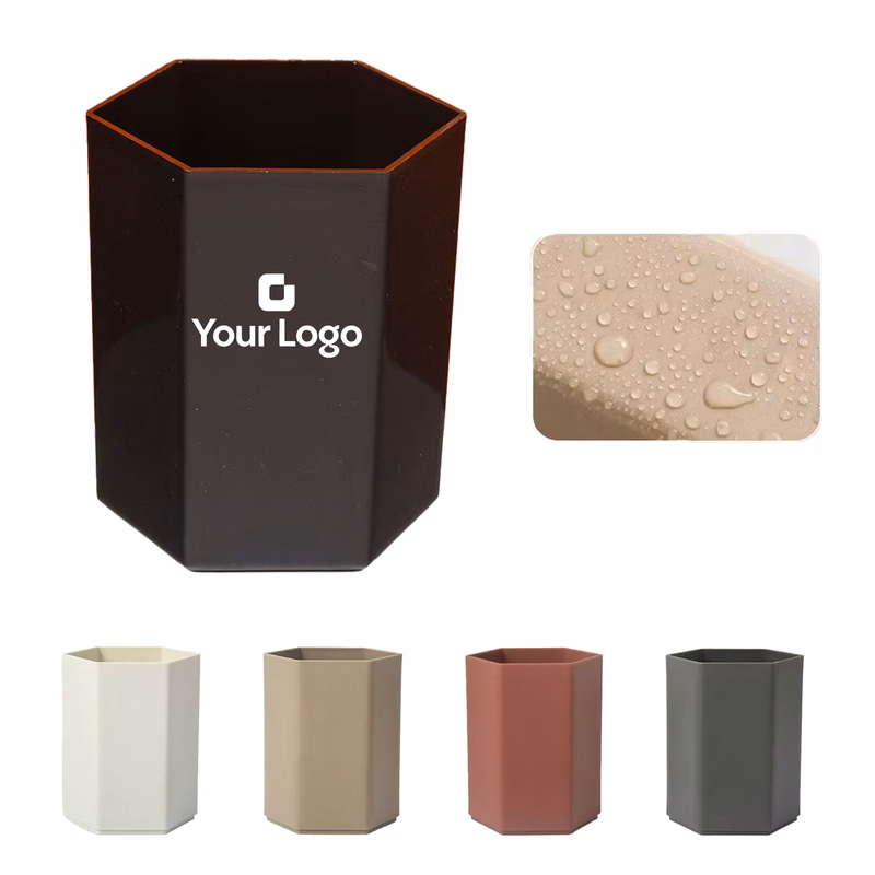 Hexagon Pen Holder Desk Organizer Stationery Storage Cup