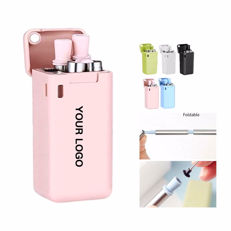 Reusable Metal Straw Set with Portable Travel Case