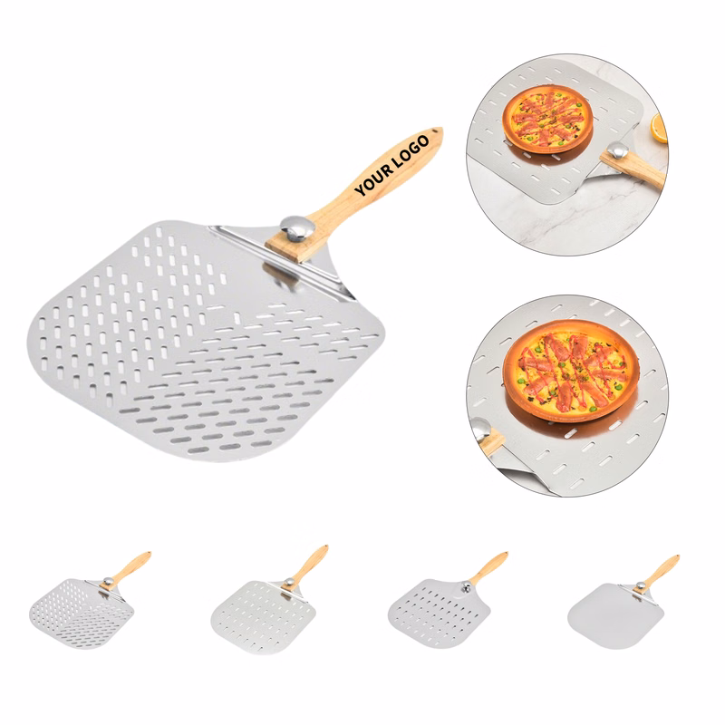 Twelve Inch Aluminum Steel Pizza Peel With Fold Handle