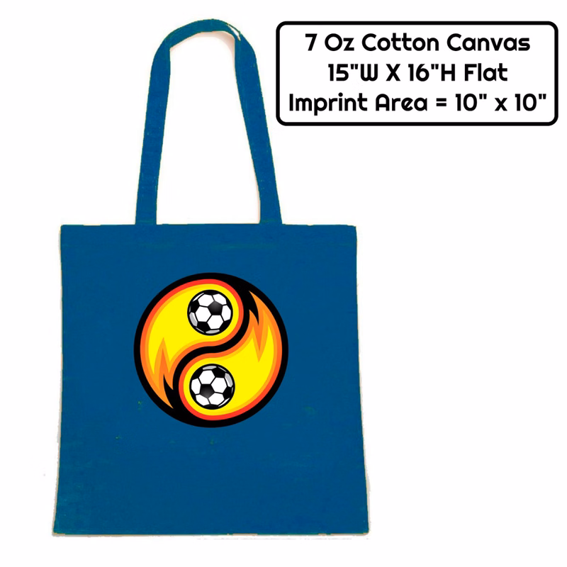 Sublimation 7 oz Poly Canvas Tote Bag - 15" x 16" x