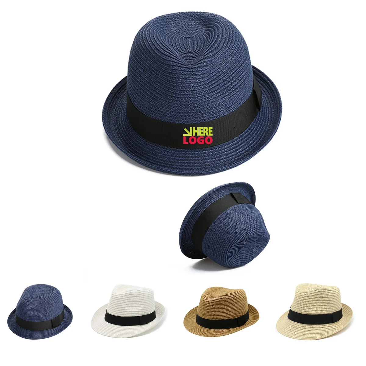 Short Brim Beach Sun Trilby Hat 1