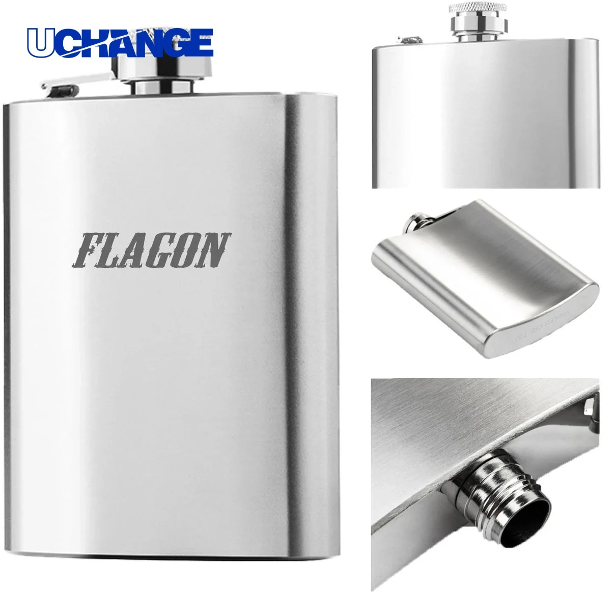 Stainless Steel Wine Jug Container (4 OZ), custom water bottle with logo imprint 1