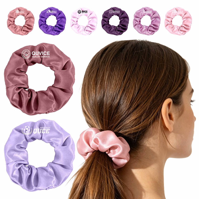 Satin Stretch Hair Ponytail Scrunchie Holder
