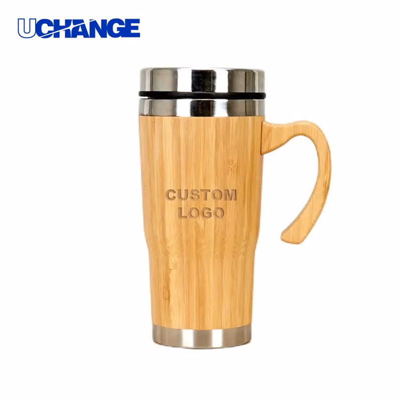 Bamboo Travel Coffee Tumbler Drinkware for Eco-Friendly Commuting & Office Use