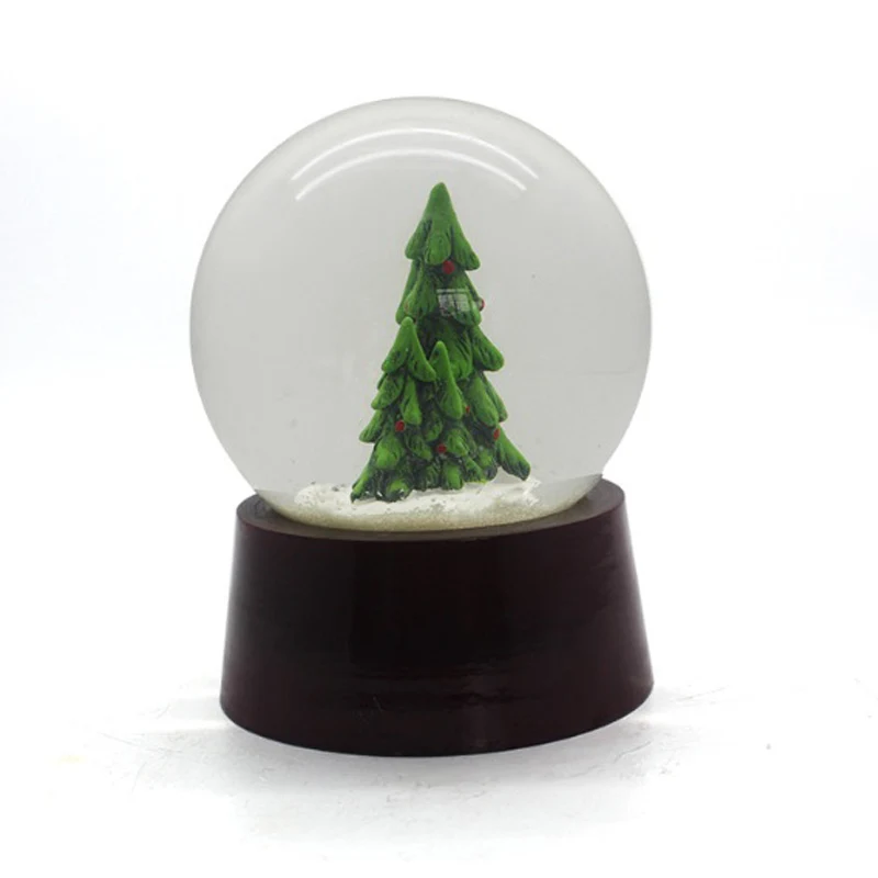 Environmental protection resin Custom resin glass christmas lantern snow globe with blowing snow 1