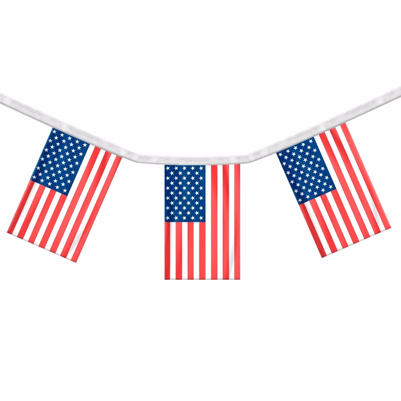US Rectangle Streamers 12" x 18" Polyester Fabric
