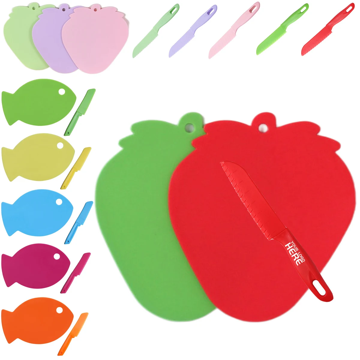 Kid Plastic Knife With Cutting Board 1