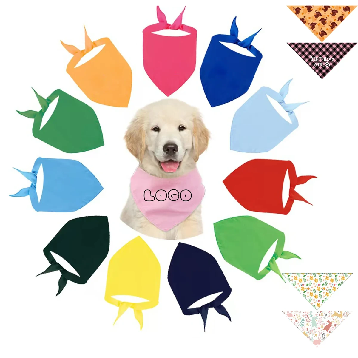 Full-color printed pet bandana 1