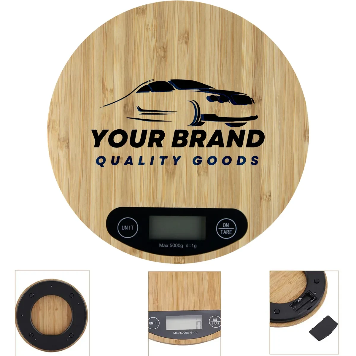 Reusable Versatile Bamboo Digital Scale With LED Display 1