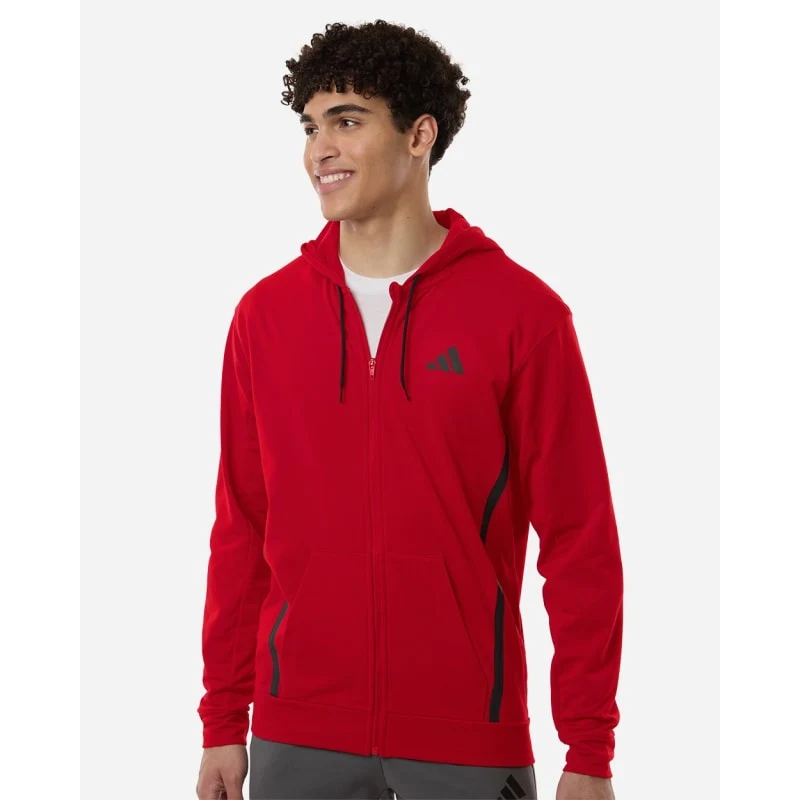 Adidas Men's Game & Go Fleece Full-Zip Hooded Sweatshirt - AT208 1