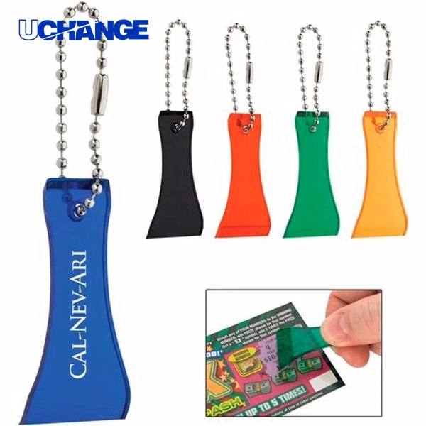 Lottery Scratcher with Bead Chain Promotional Game Tool