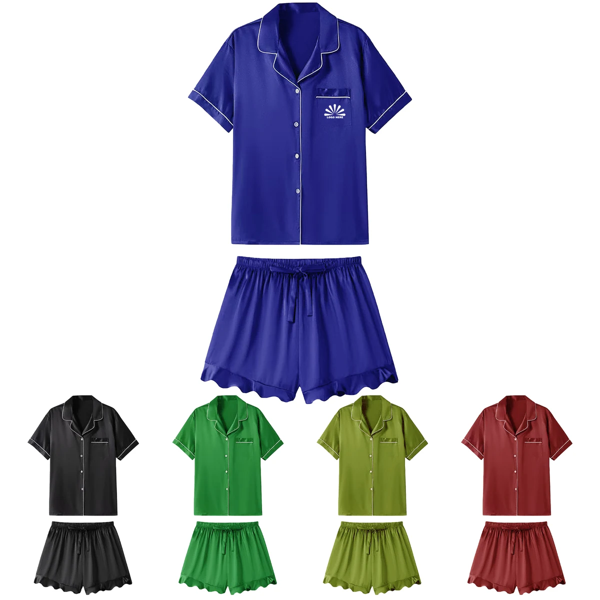 Elegant Custom Satin Pajama Set for Relaxation 1