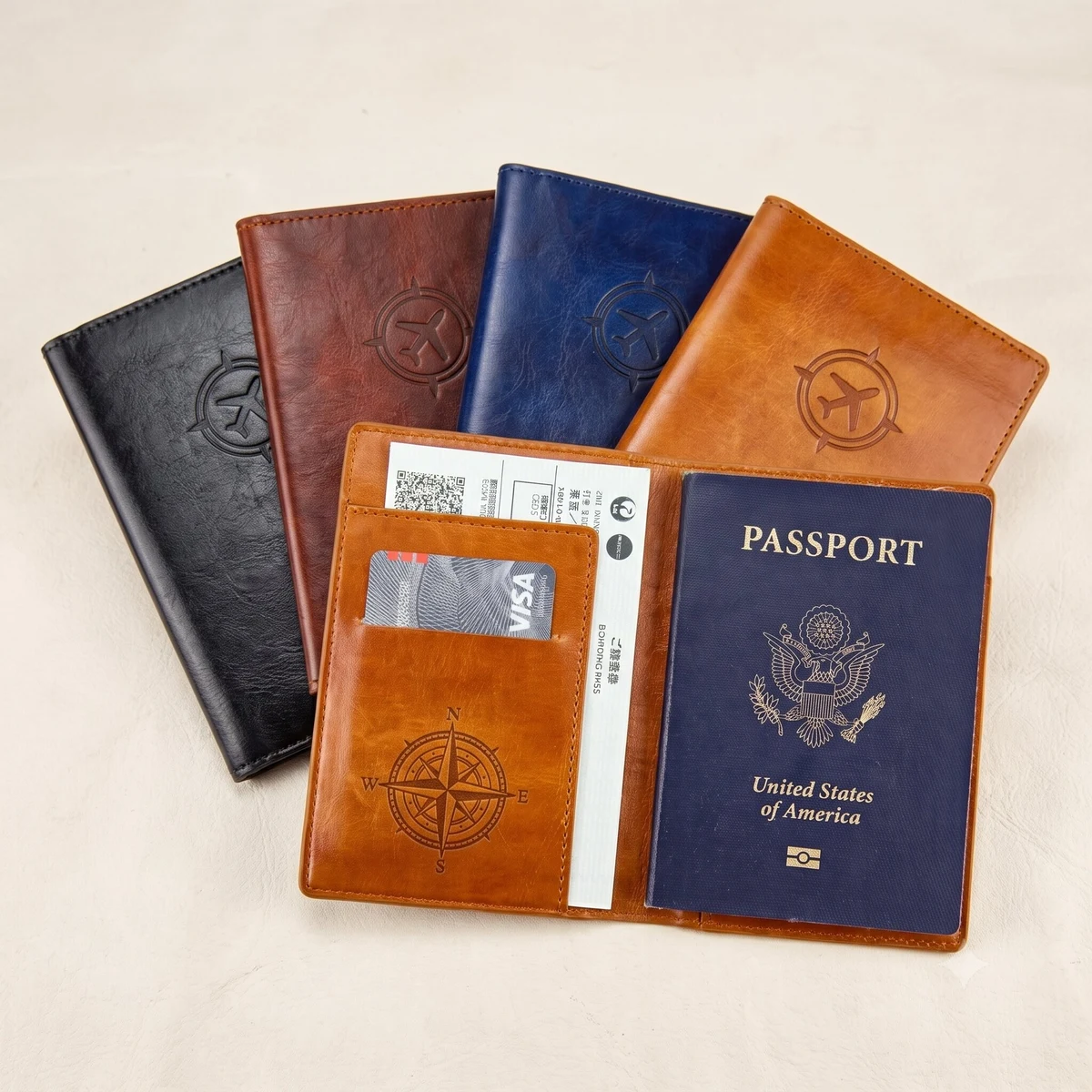 New Age RFID Italian PU Leather Passport Cover & Holder 1