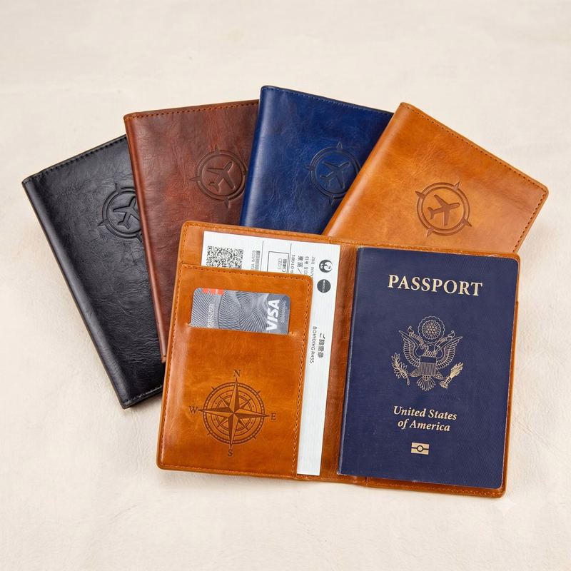 New Age RFID Italian PU Leather Passport Cover & Holder