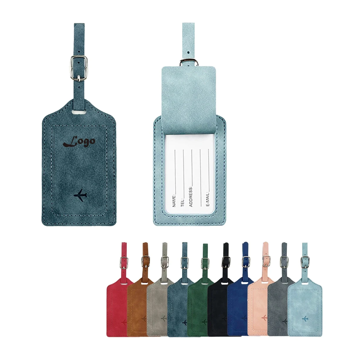 Custom PU Leather Luggage Tags - Travel Essentials 1