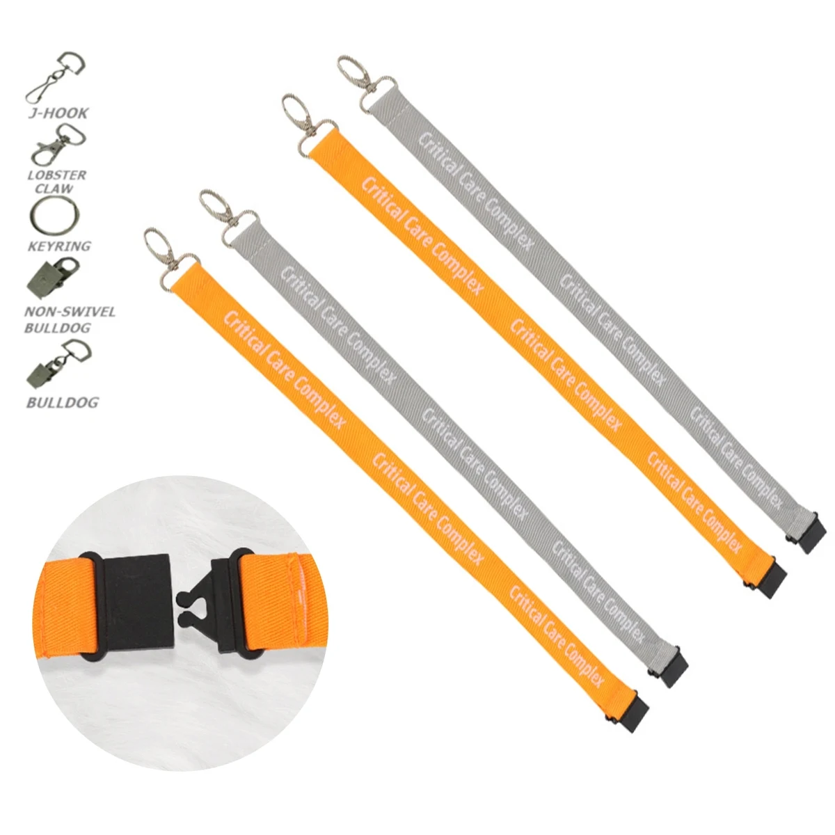 Jacquard Lanyard W/ Oval Hook & Safety Breakaway 1