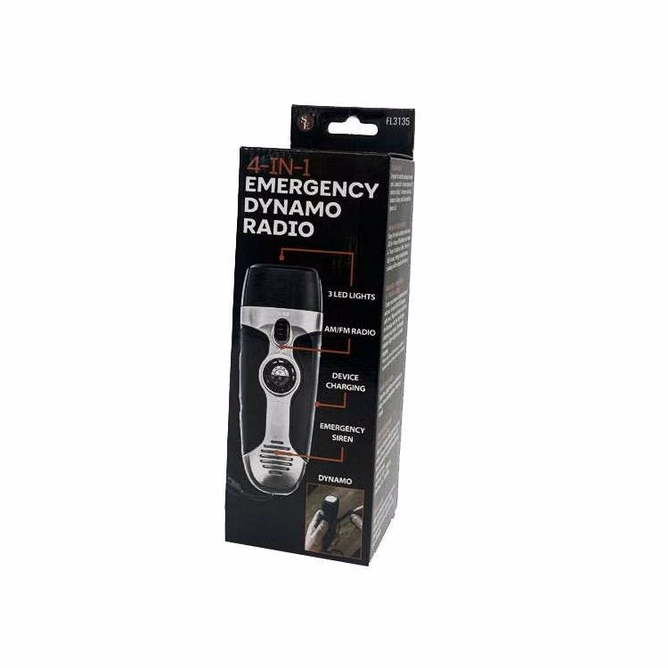 4-In-1 Emergency Dynamo Crank AM/FM Radio