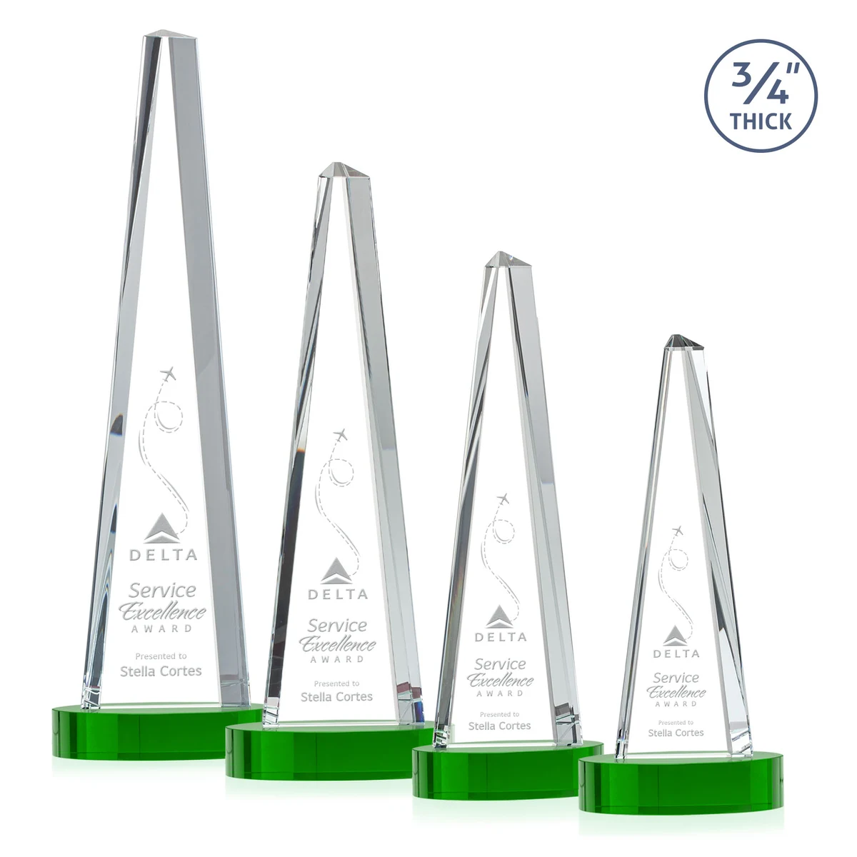 Majestic Tower Award on Alberton Base - Green 1