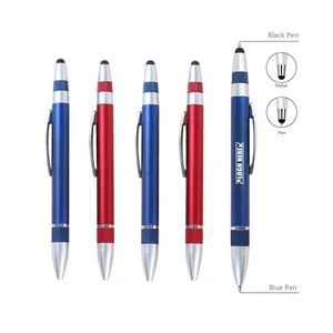 Black Blue Double Sided Silver Pen 1