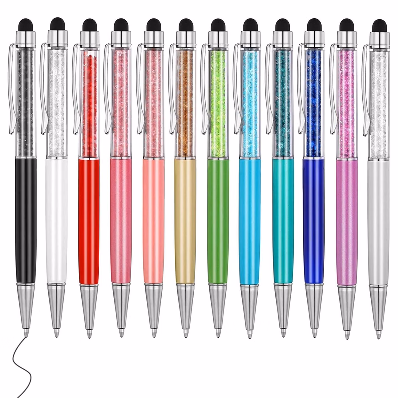 Slim Crystal Stylus Ballpoint Pen