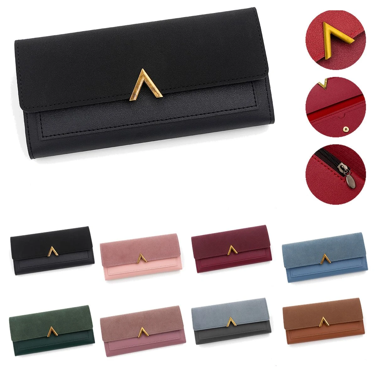 Multi Card Zipper Organizer Ladies Wallet 1
