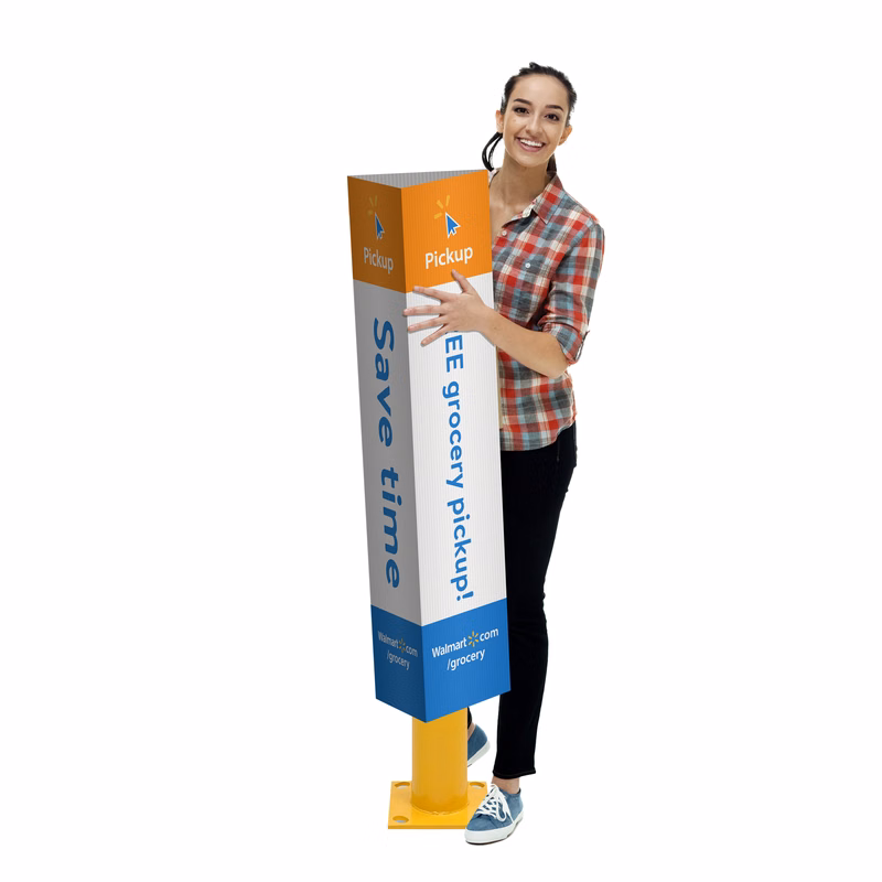 3 Sided Pole Covers (Bollard Sign Cover)