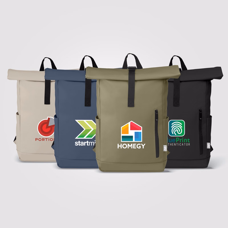 Malmö rPET Waterproof Zipper 15-Inch Laptop Rolltop Backpack – 12L
