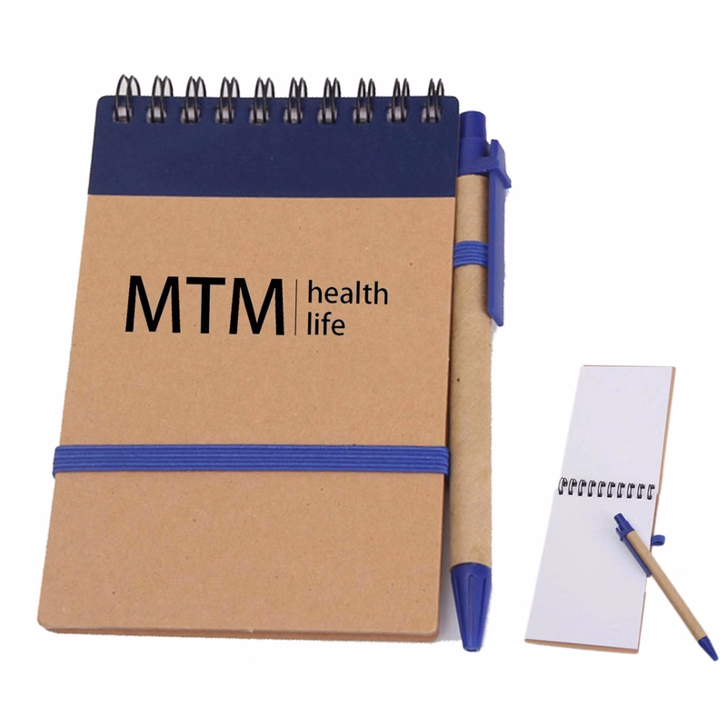 Recycled Spiral Jotter Notebook w/ Pen