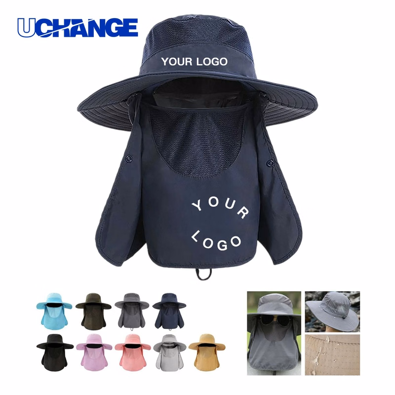 Nylon Fishing Hat Headwear with Neck Flap for Outdoor Use