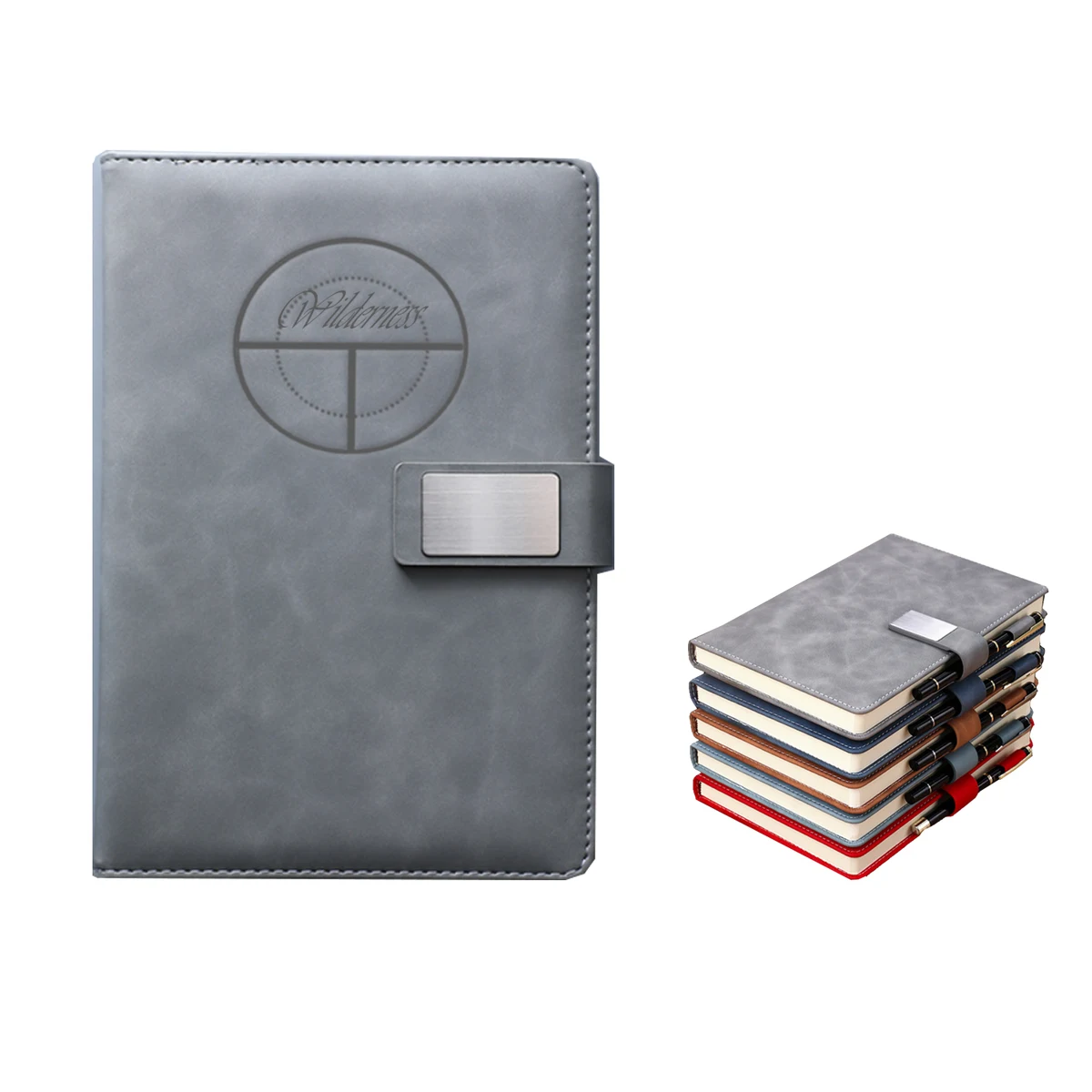 Classic Mid Size Lined Page Notebook with Clip 1