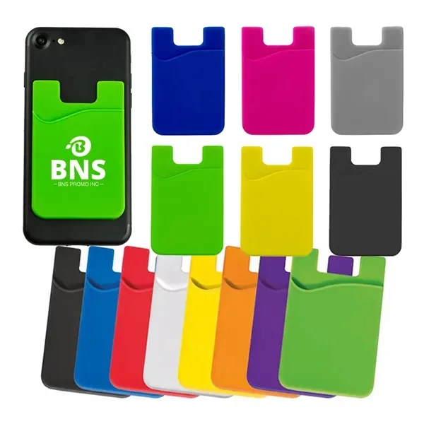 Silicone Phone Card Holder Strong Adhesive Pocket Stick 1