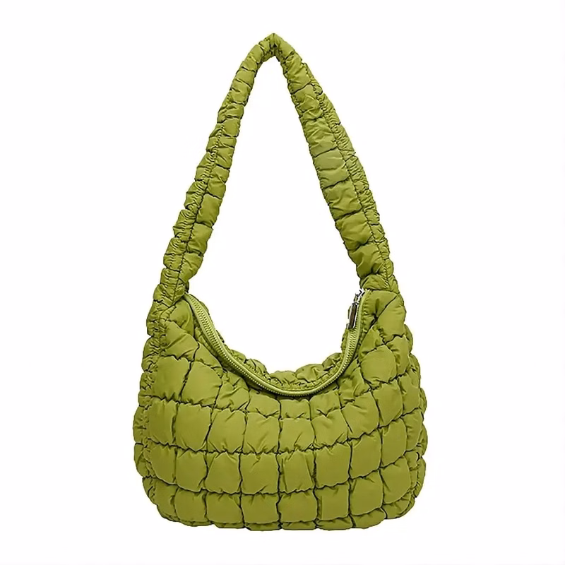 Custom Down Quilted Shoulder Puffer Tote Bag