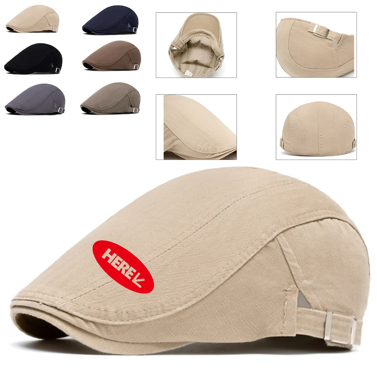 Adjustable Cotton Flat Hat 1