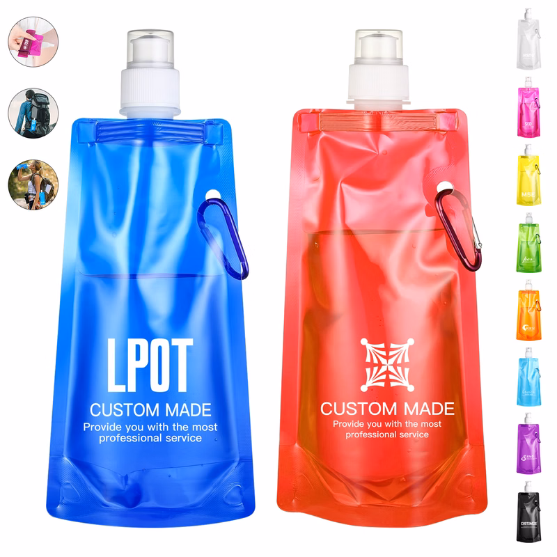 Foldable Water Bag With Metal Carabiner