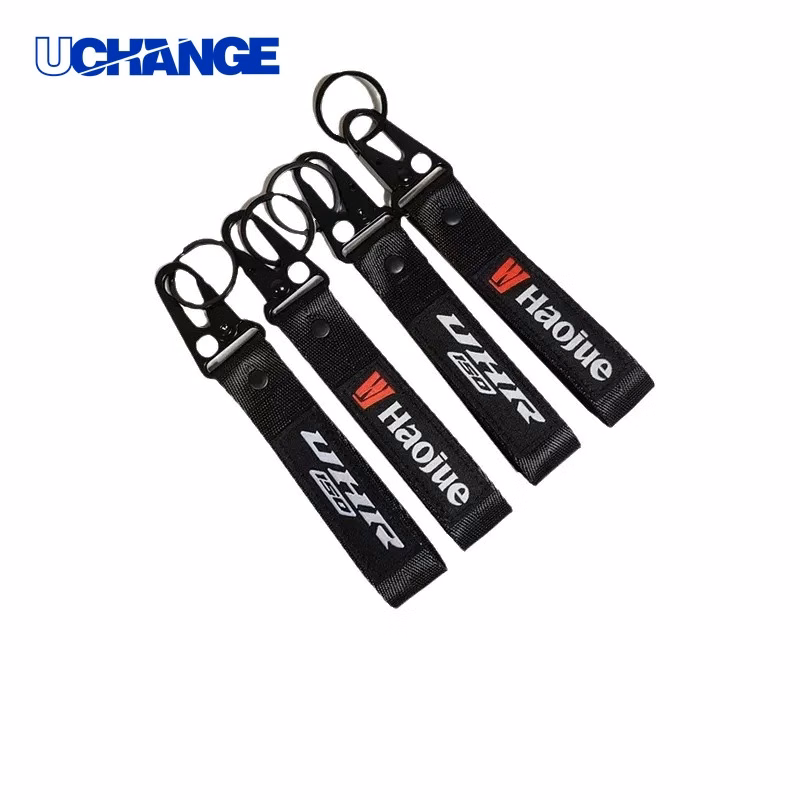 Polyester Wrist Motorcycle Keychain with Buckle for Daily Use