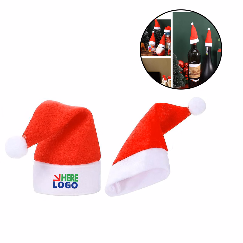 MOQ:100pcs Wine Bottle Santa Hat